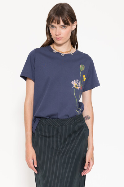REMERA ROMANCE Azul Marino