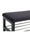 Banco EGESKOV estantes zapateros acero/negro Banco EGESKOV estantes zapateros acero/negro
