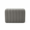 PUFF FELPUDO GRIS 60X40X43CM Unica