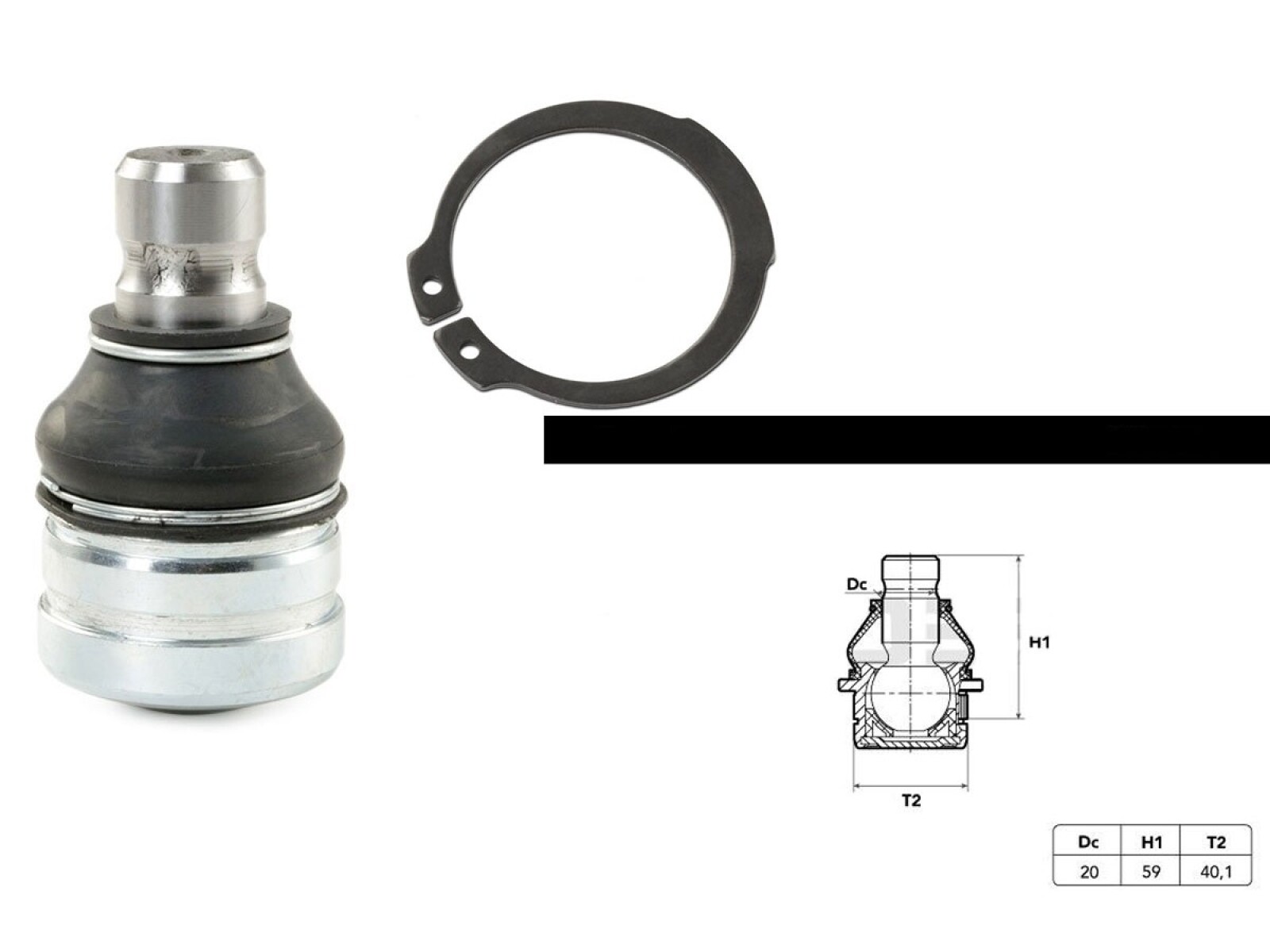 Rotula Fiat Toro, Jeep Compass 4X4 12-25 Der/Izq 