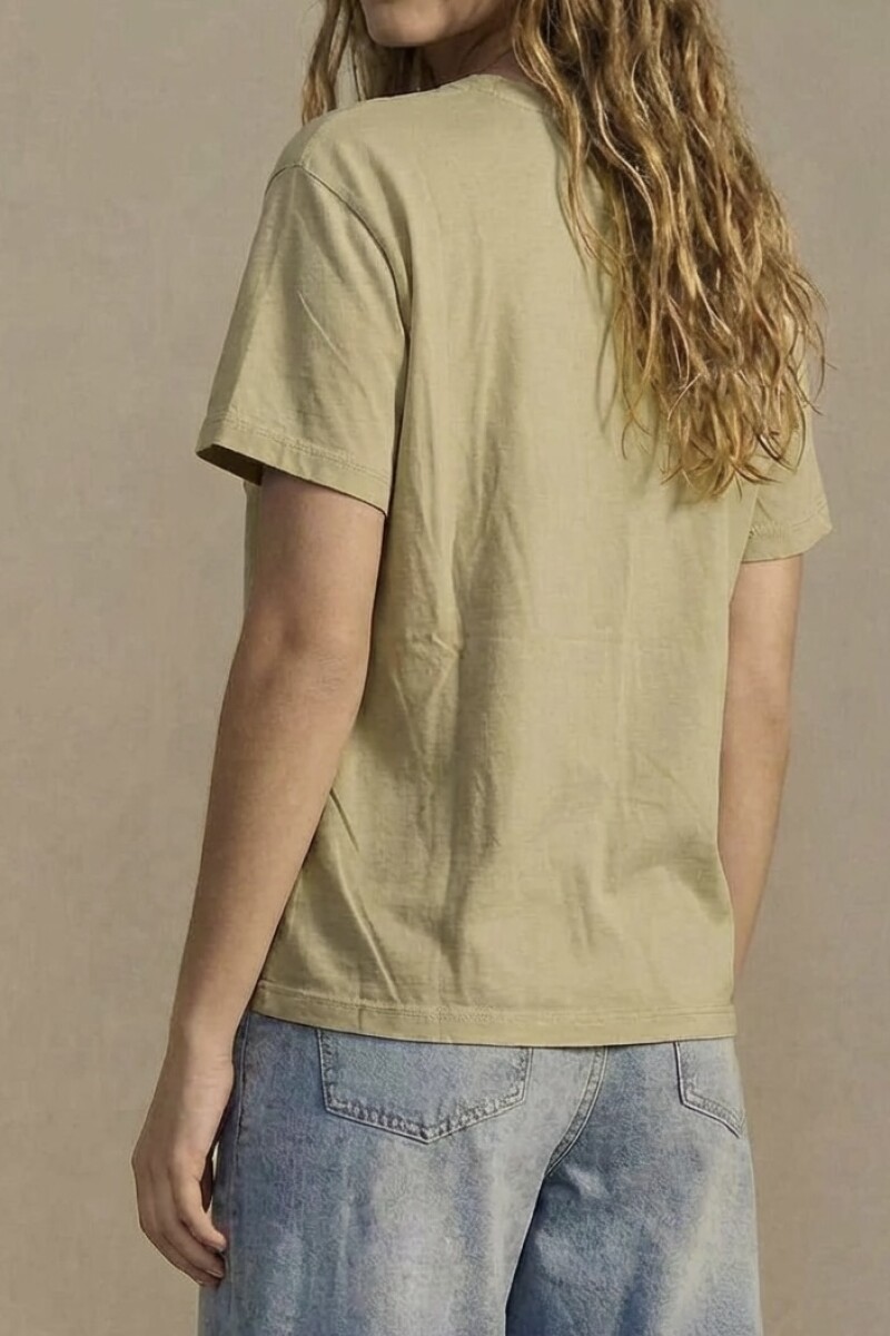 Remera Algodón Lavado Pistacho