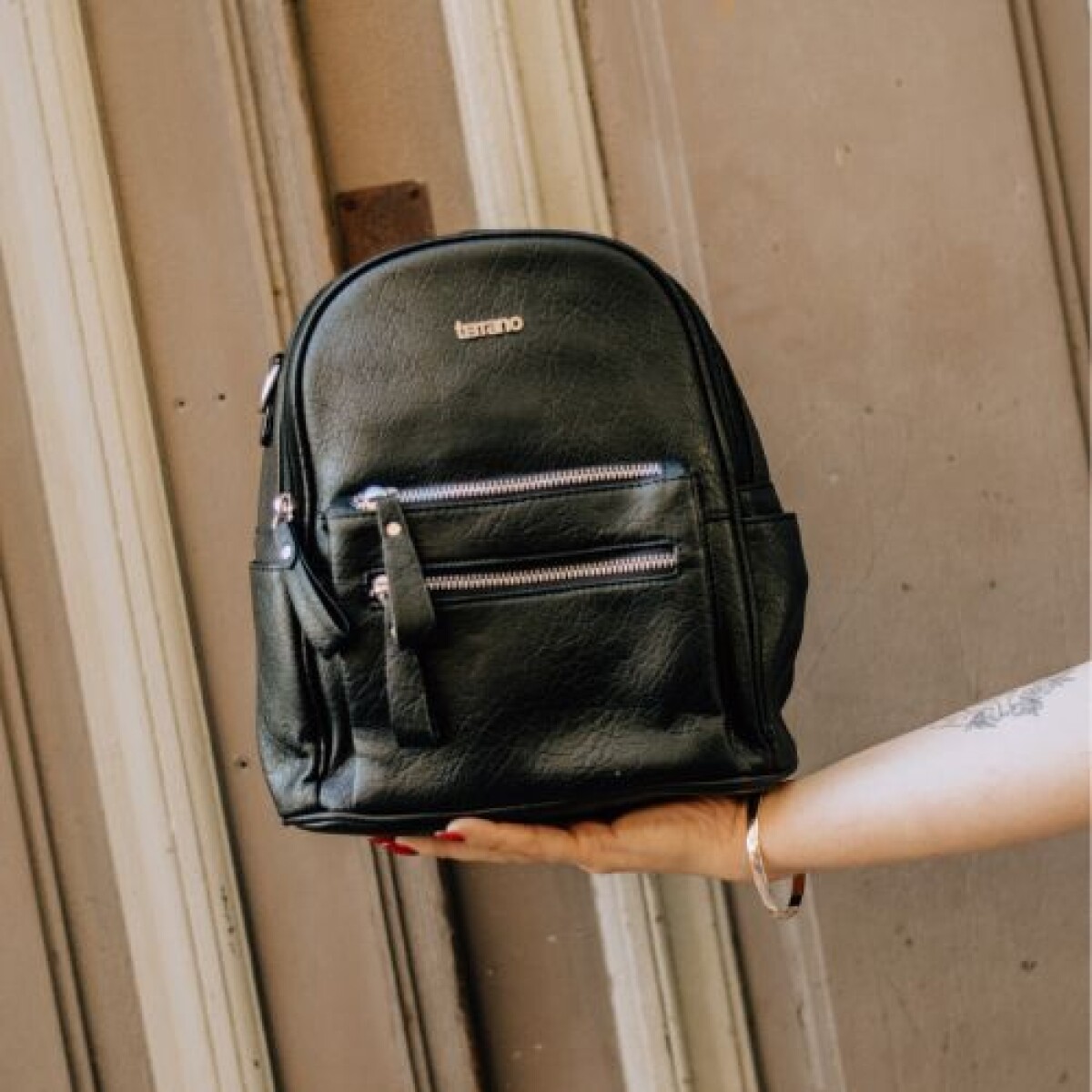 Mochila Doble Cierre - Negro 