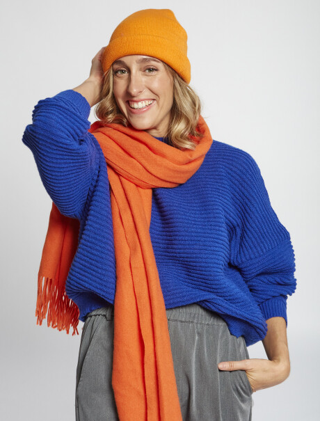 Sweater acanalado azul