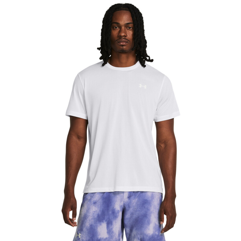 UA LAUNCH SHORTSLEEVE-ORG WHT-100