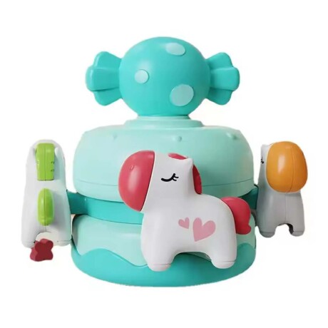 Carrusel Caja Musical Ponis en Plástico p/ Cuna Bebé Huanger Verde
