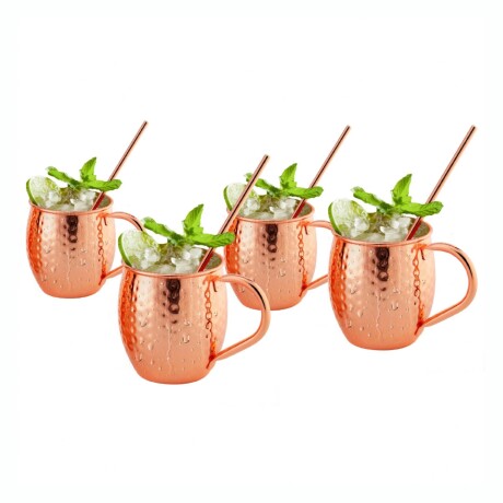 Set De 4 Jarros Para Tragos CUORI Moscú Capacidad 550ML Acero Inoxidable Set De 4 Jarros Para Tragos CUORI Moscú Capacidad 550ML Acero Inoxidable