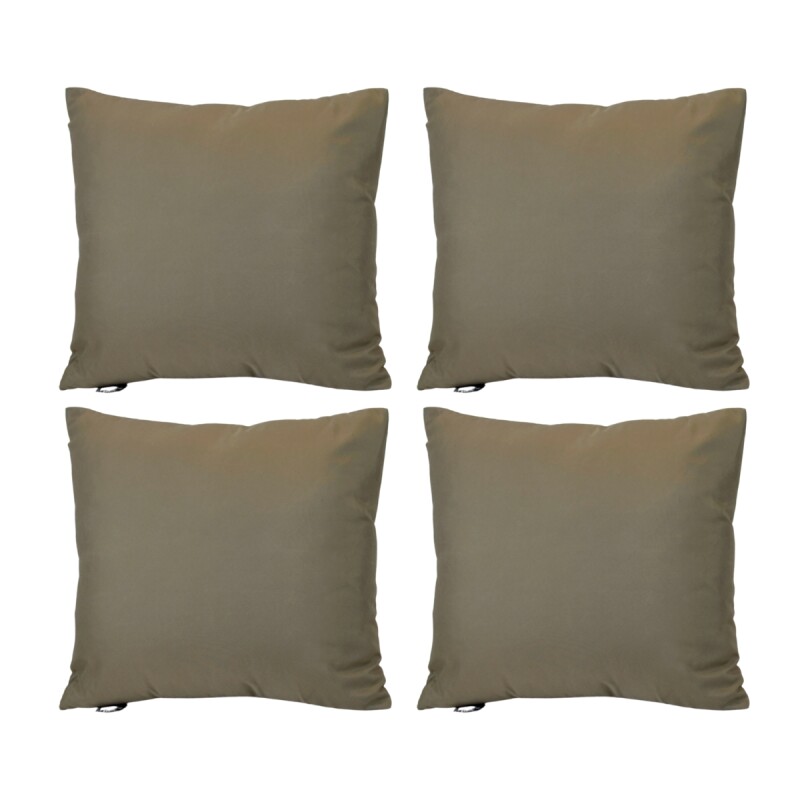 Set x4 funda de almohadones lisa 43 x 43 cm MARRON