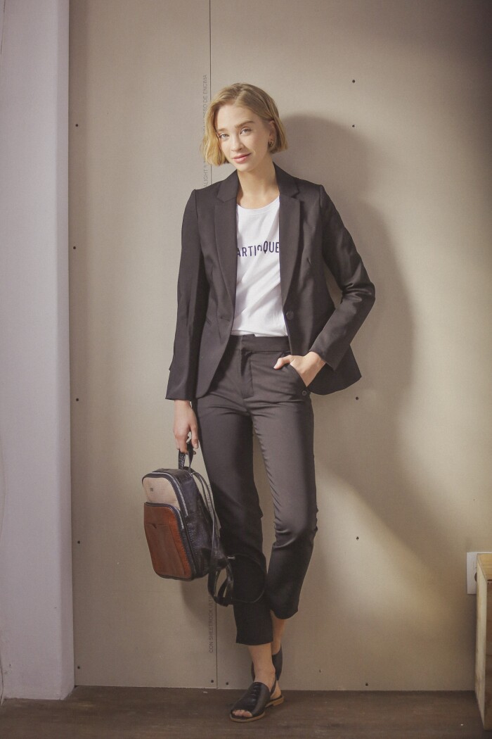 Pantalón Spandex Slim Negro