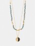Collares Cortos Capsula Especial Collar Con Dije Medio Sol Media Luna Estrellas "trust Your Star" - Dorado