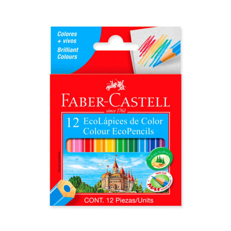 Lápices de Colores Cortos FABER CASTELL x12 Lápices de Colores Cortos FABER CASTELL x12