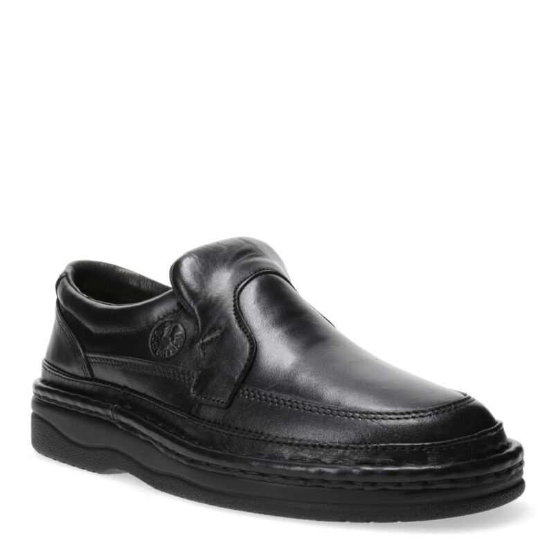 Zapatos de Hombre Lombardino Mocasin Calsuave con elastico Negro