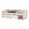 Cama Madera Maciza Con Cajones - 1 plaza - Linea floro Blanco