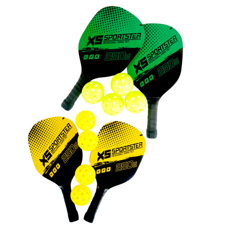 SET PICKBALL 6PCS RAQUETA X2 + PELOTA X4 FUNDA SET PICKBALL 6PCS RAQUETA X2 + PELOTA X4 FUNDA