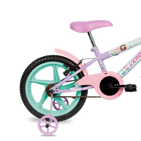 Bicicleta Verden Gabbys Dollhouse Infantil Rod 16 Lila