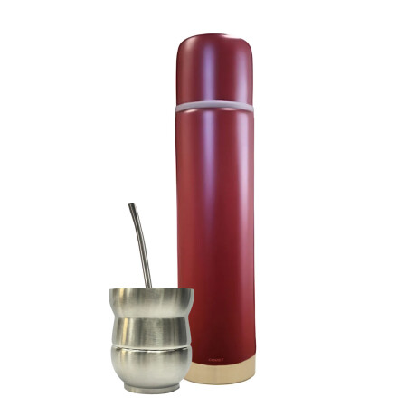 Set Ac.Inox Termo Bala 750ml +mate 140ml +bombilla regalo Plateado