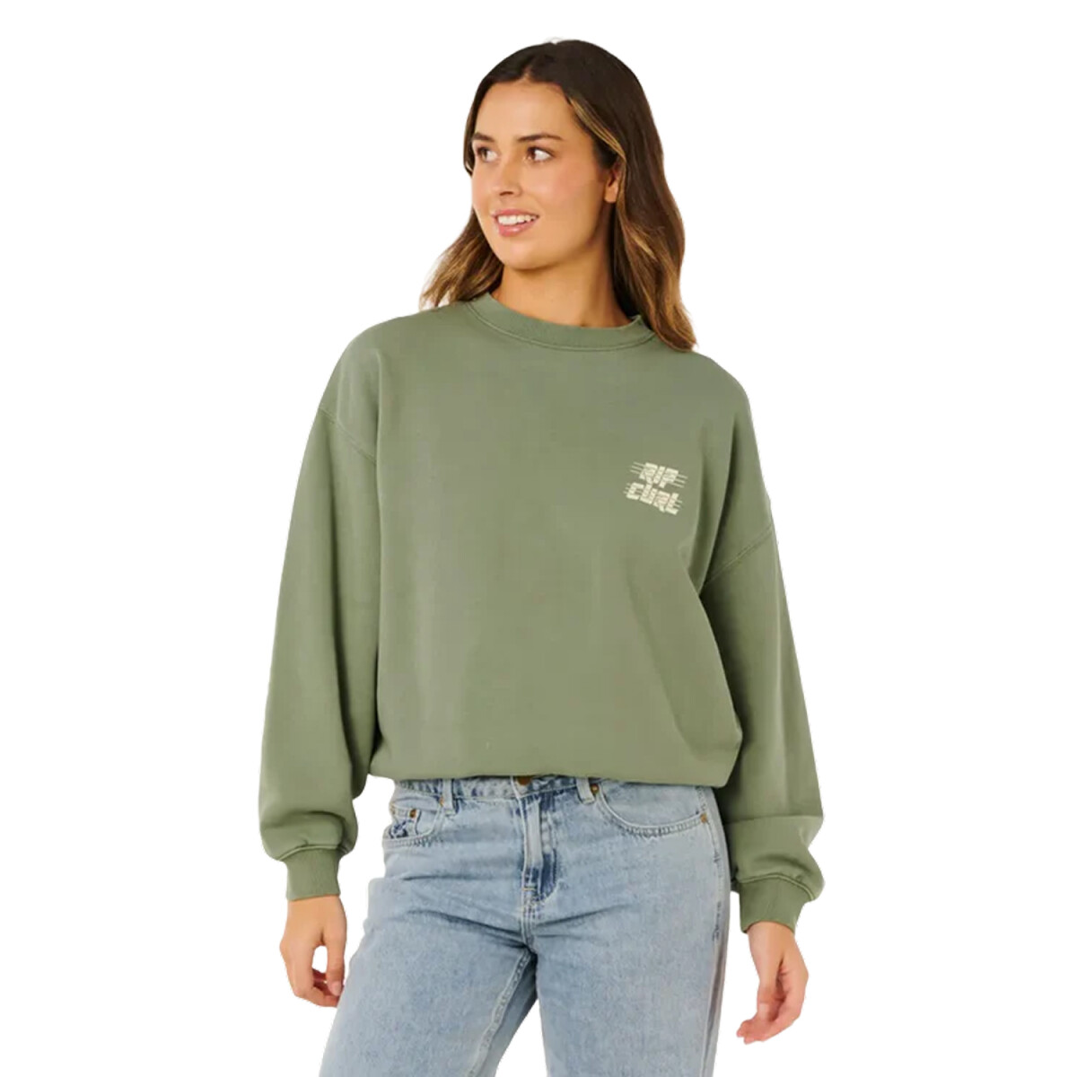 Buzo Rip Curl Sports Dept Drop Shoulder Crew - Verde 