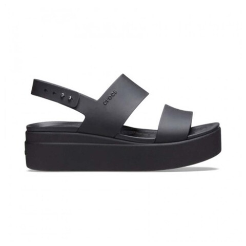 Sandalias Crocs Brooklyn Low Wedge - Mujer Black/black