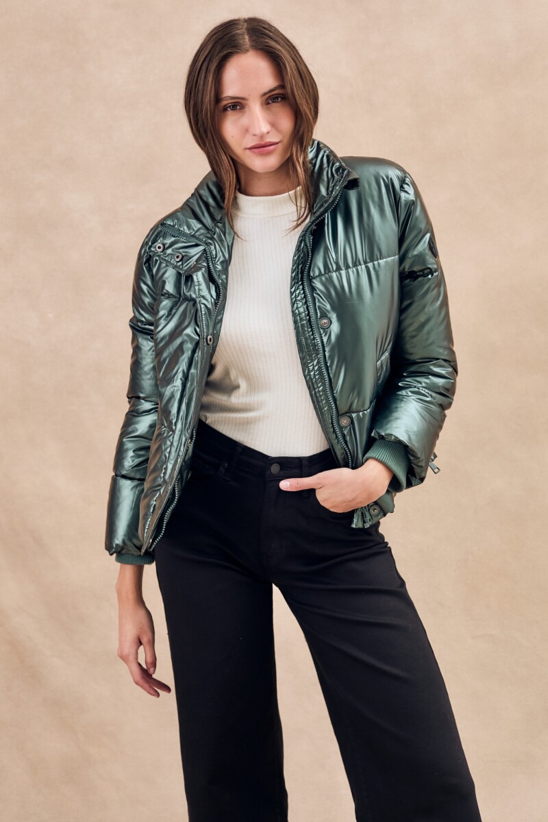 Campera Engomada Water Repellent Verde