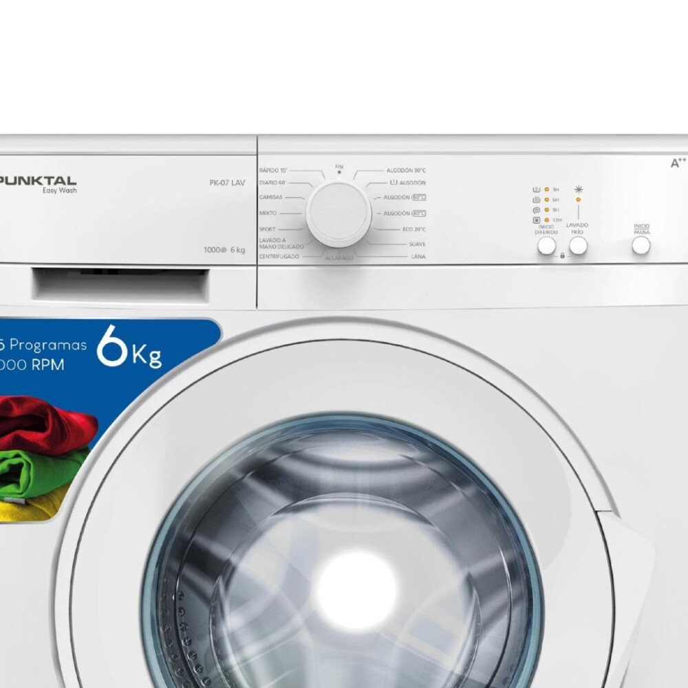 Lavarropas Carga Frontal 6Kg 1000RPM A++ con 15 Programas - Punktal Lavarropas Carga Frontal 6Kg 1000RPM A++ con 15 Programas - Punktal