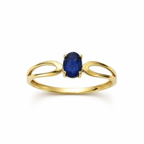 Anillo en oro con Zafiro azul Anillo en oro con Zafiro azul