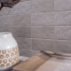 Ceramica Terracota Flores Decorado Mate 10X20Cm Pared GAMAS DE MARRON