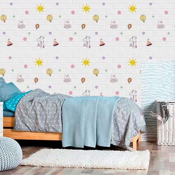 Revestimiento Autoadhesivo Pared Infantil X20 Calidad Variante Animales