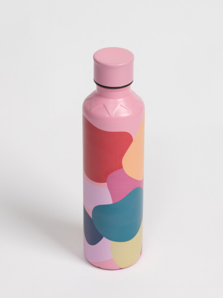 Botella de acero estampa 500ML Abstracta rosa