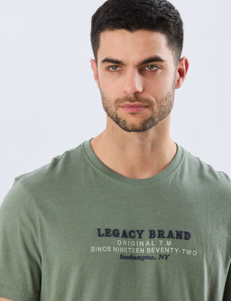 REMERA ESTAMPADA DE ALGODÓN Verde