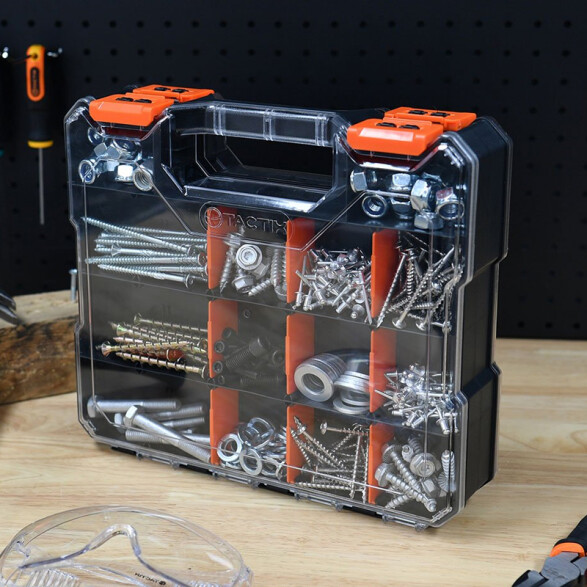 Maletín organizador doble 34 divisiones 31,5cm TT0084