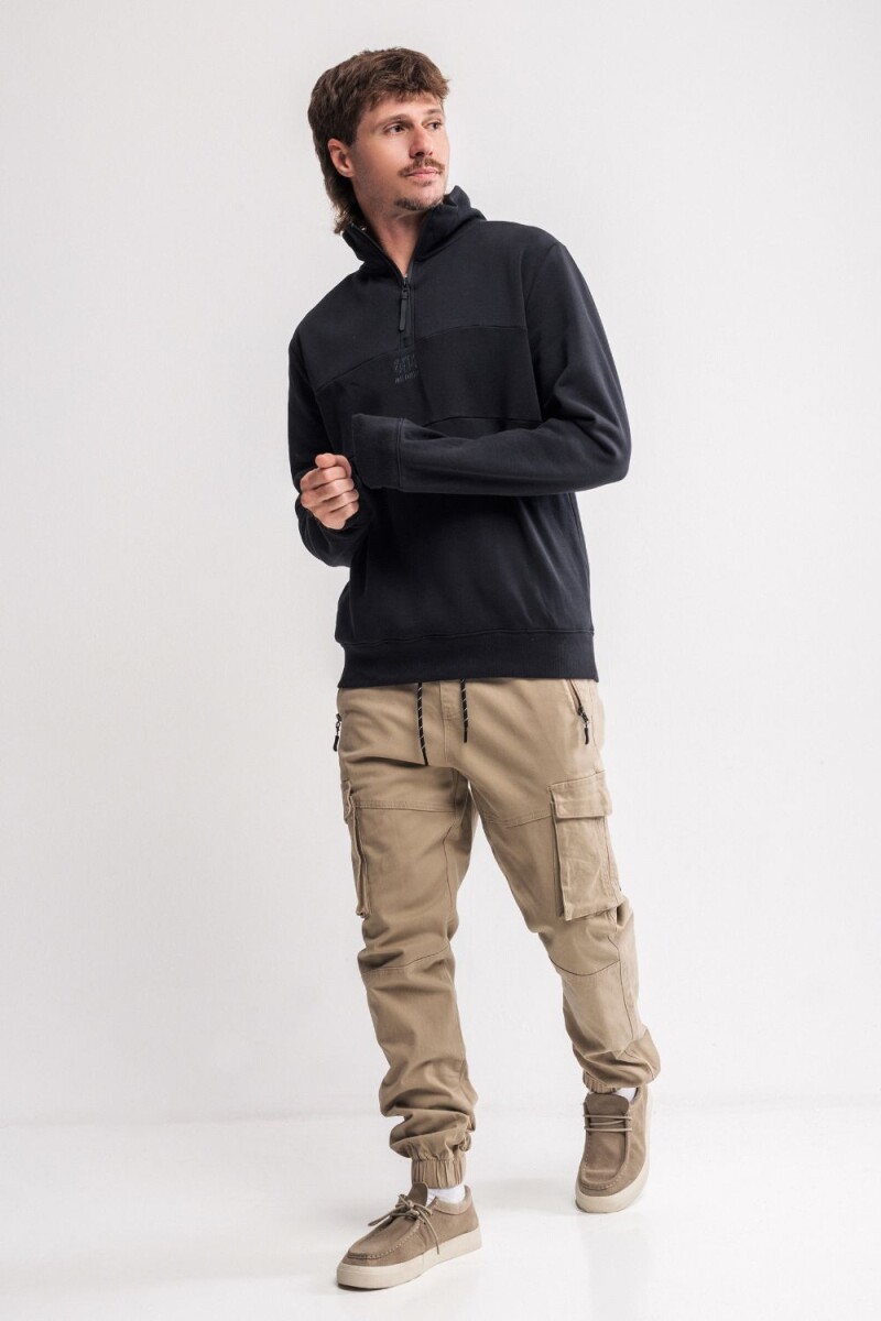 Buzo medio cierre Barcelona Negro