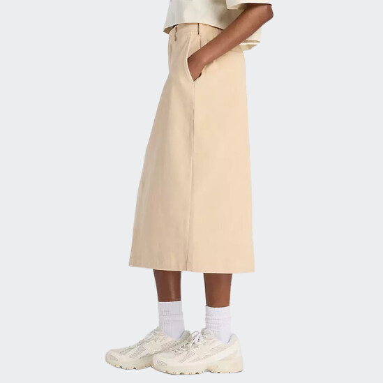 Falda New Balance Corduroy Midi Beige