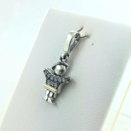Colgante de plata 925 y double en oro 18k, con circonia. Linea KIDS, varón. Colgante de plata 925 y double en oro 18k, con circonia. Linea KIDS, varón.