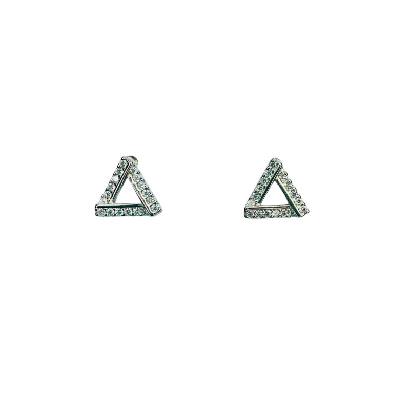 CARAVANAS PLATA TRIANGULO CON CIRCONIAS L2d11088.1-c-x3