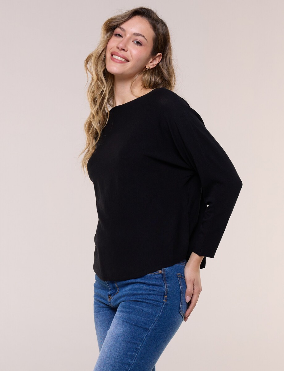 Buzo Básico Manga Dolman - Negro 