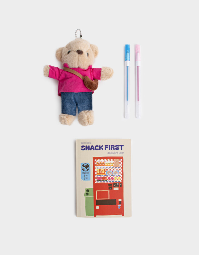 Librería Sets Peluche Set De Librería Korean Food - Azul Celeste