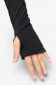 Campera Dama elastizada con dedal Negro