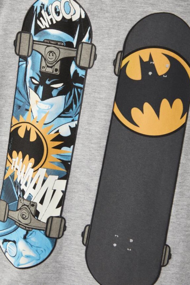 Camiseta Manga Corta Batman Grey Melange