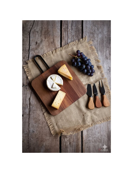 SET TABLA MADERA + 3 ACCESORIOS DE QUESO 20.3X20.3X1.5CM SET TABLA MADERA + 3 ACCESORIOS DE QUESO 20.3X20.3X1.5CM