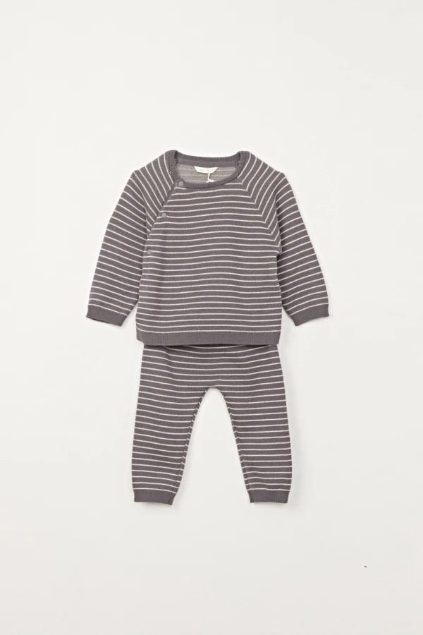 Set punto jacquard Gris