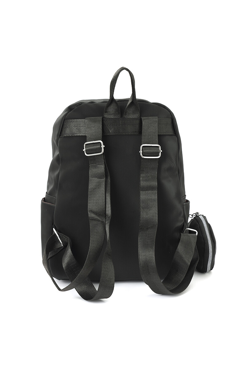 Mochila de nylon Negro