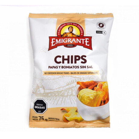 Chips de Papa y Boniato Emigrante sin Sal Chips de Papa y Boniato Emigrante sin Sal