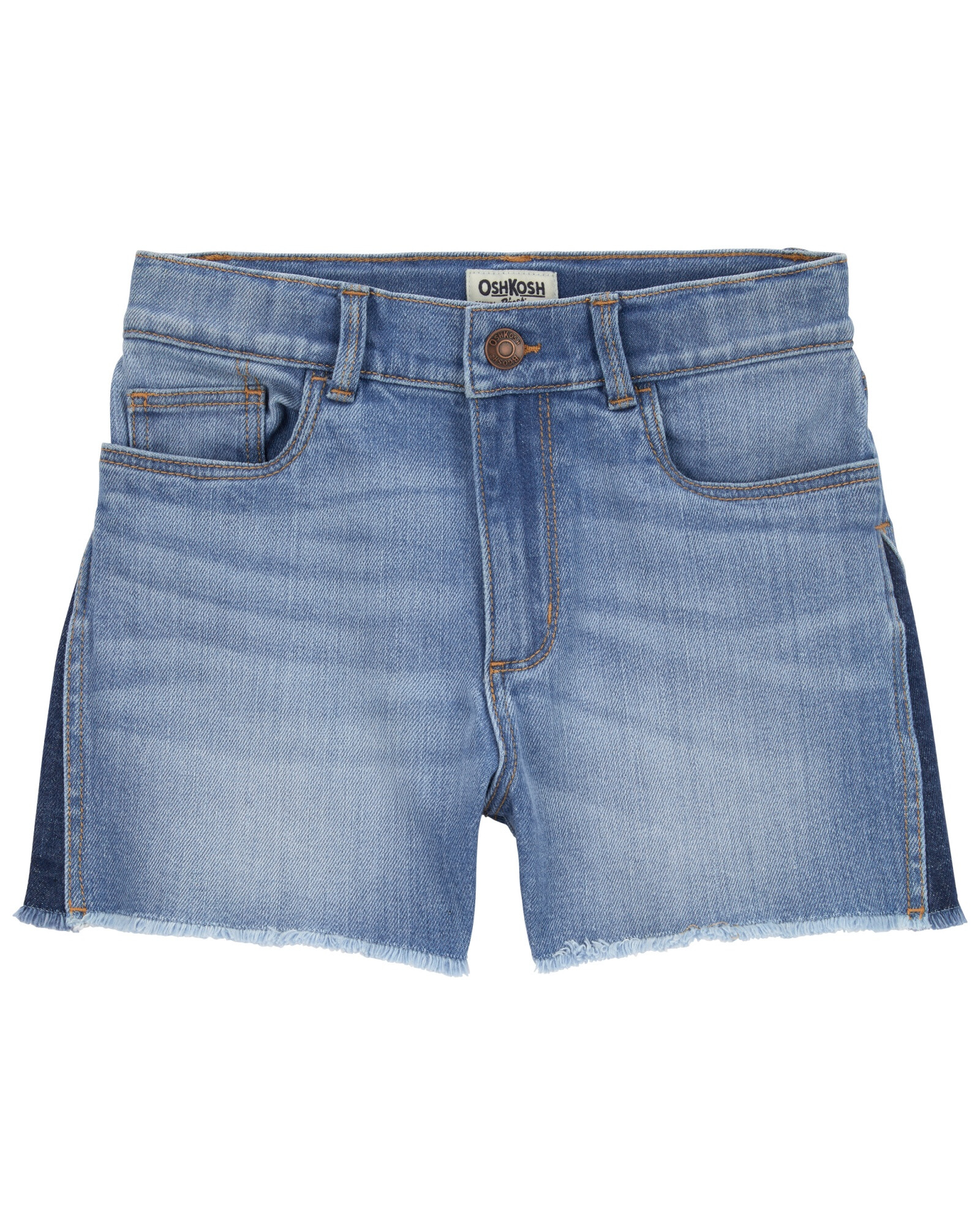 Short jean con piezas laterales Short jean con piezas laterales
