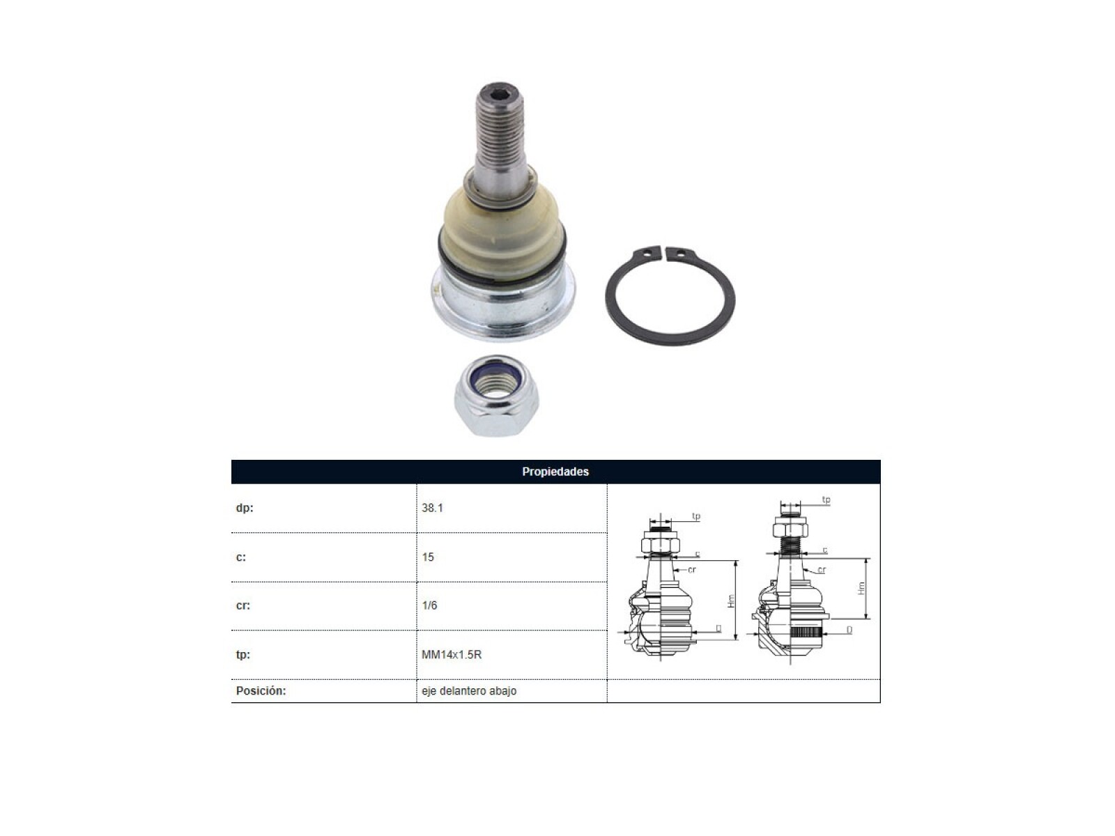 Rotula Del Nissan Sentra B15 01-06 Der/Izq 