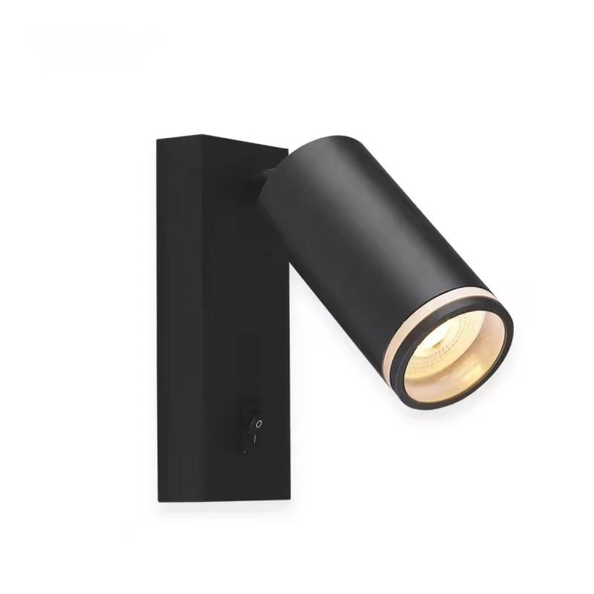 Spot Orientable Para Adosar En Pared 1 Luz Con Llave - Negro 