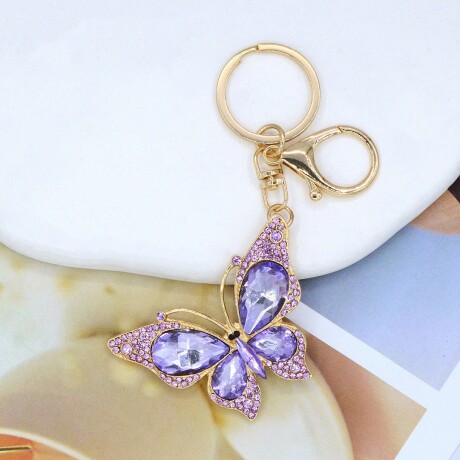 Llavero DE Mariposa Violeta