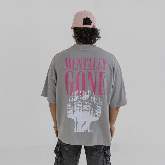 Remera Pulau Mentally Gone Gris