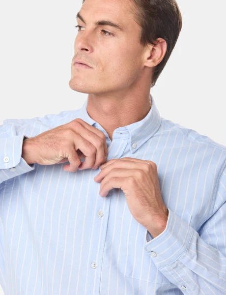 CAMISA OXFORD Celeste