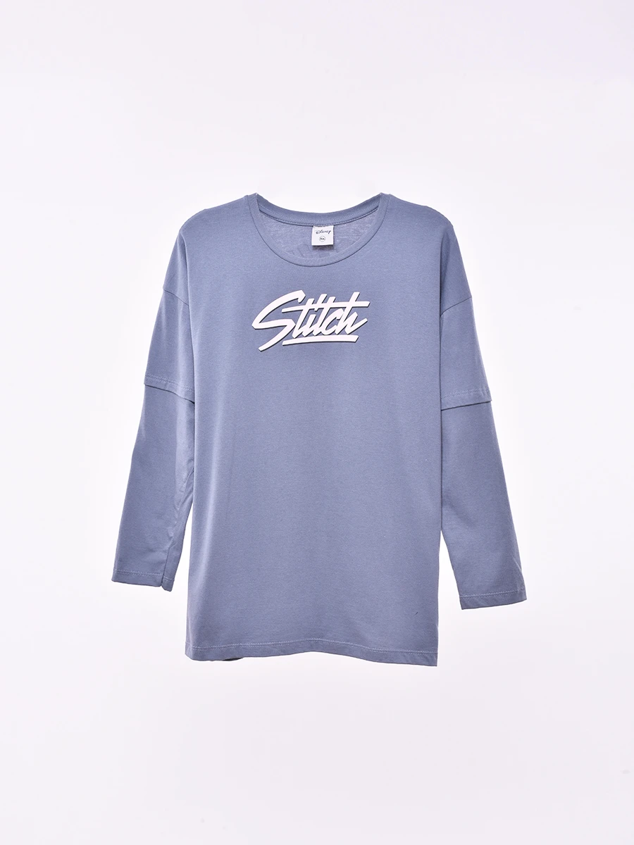 REMERA STITCH PALM - GRIS 