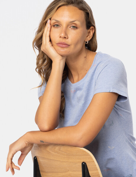 REMERA ESTAMPADA Azul