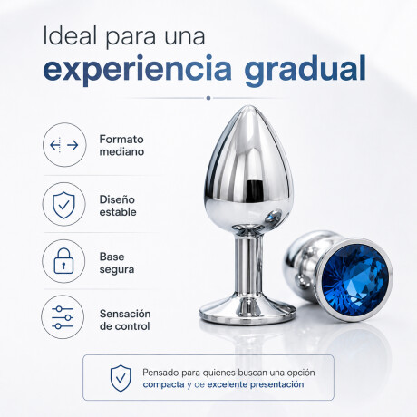 Plug Anal De Acero Con Rubí Redondo Medium Plug Anal De Acero Con Rubí Redondo Medium